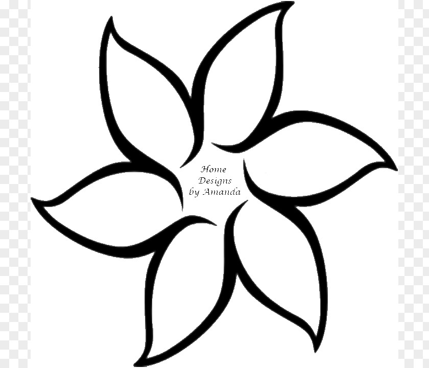 Flowers Template Flower Outline Drawing Clip Art PNG