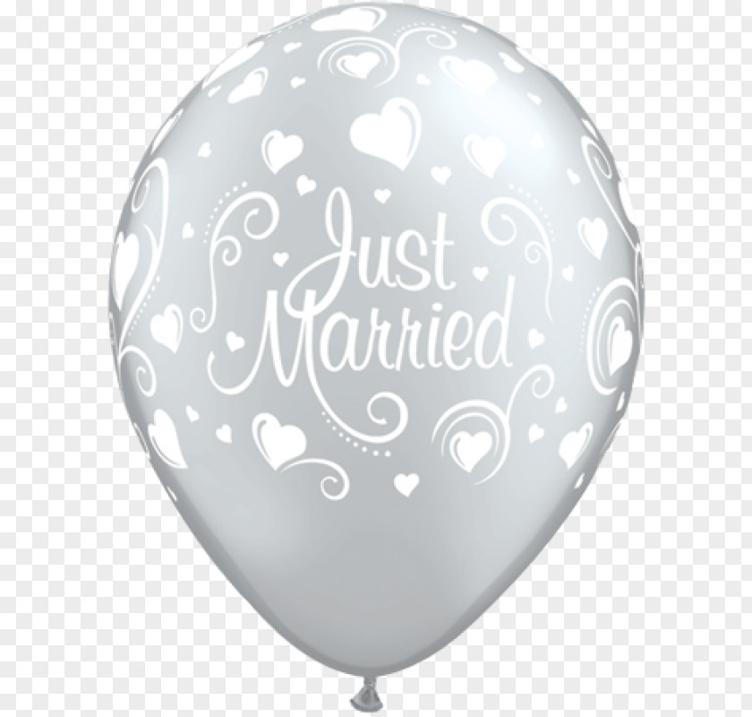 Just Married Balloon Birthday Party Wedding Anniversary PNG
