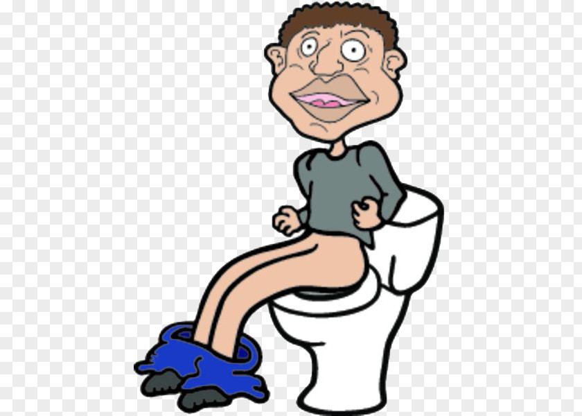 A Man Who Tries To Use The Toilet Cartoon Royalty-free Clip Art PNG