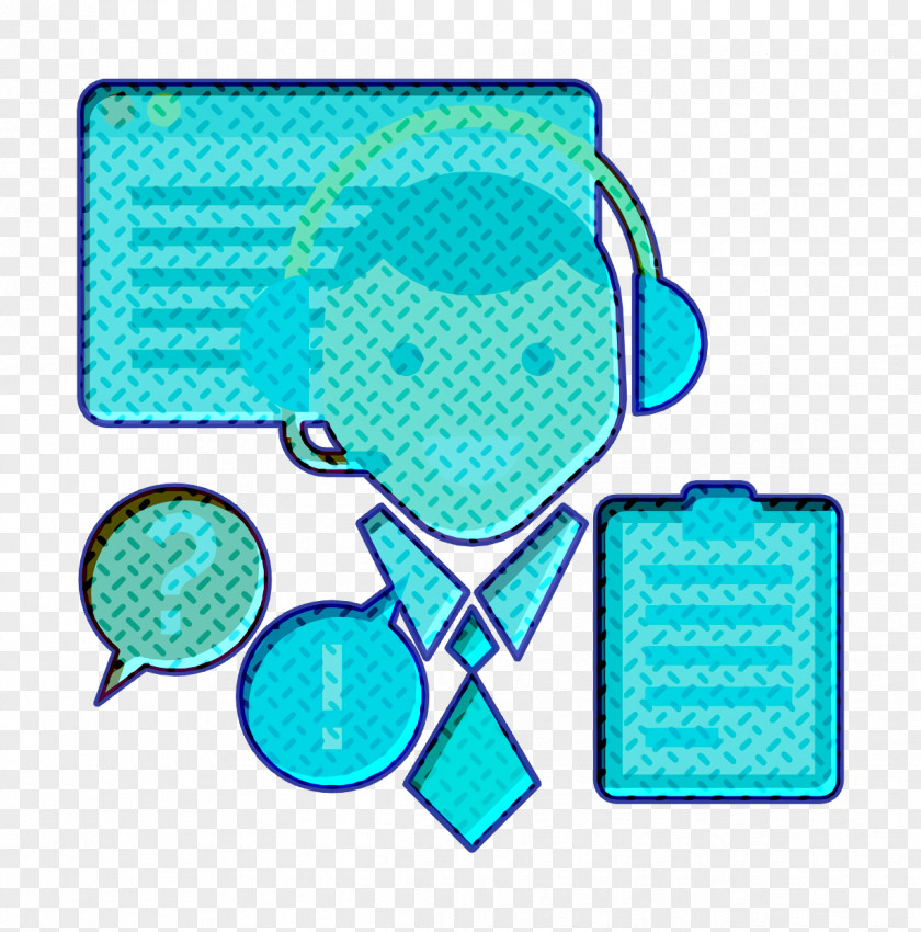 Aqua Turquoise E-commerce And Shopping Elements Icon Customer Service Support PNG
