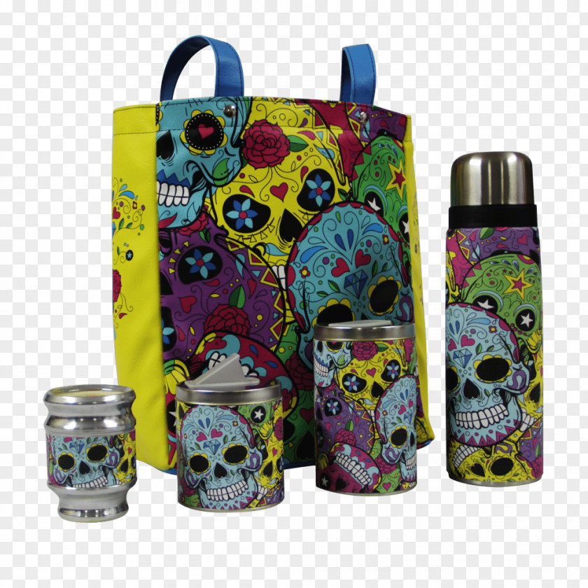 La Calavera Mate Yerbera Thermoses Plastic Handbag PNG