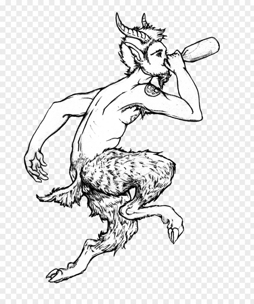 Little Devil Satyr Faun Greek Mythology Pan Drawing PNG