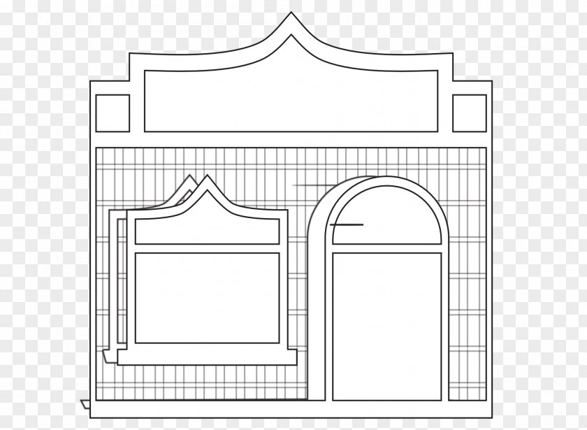 Store Front Architecture Paper Facade PNG