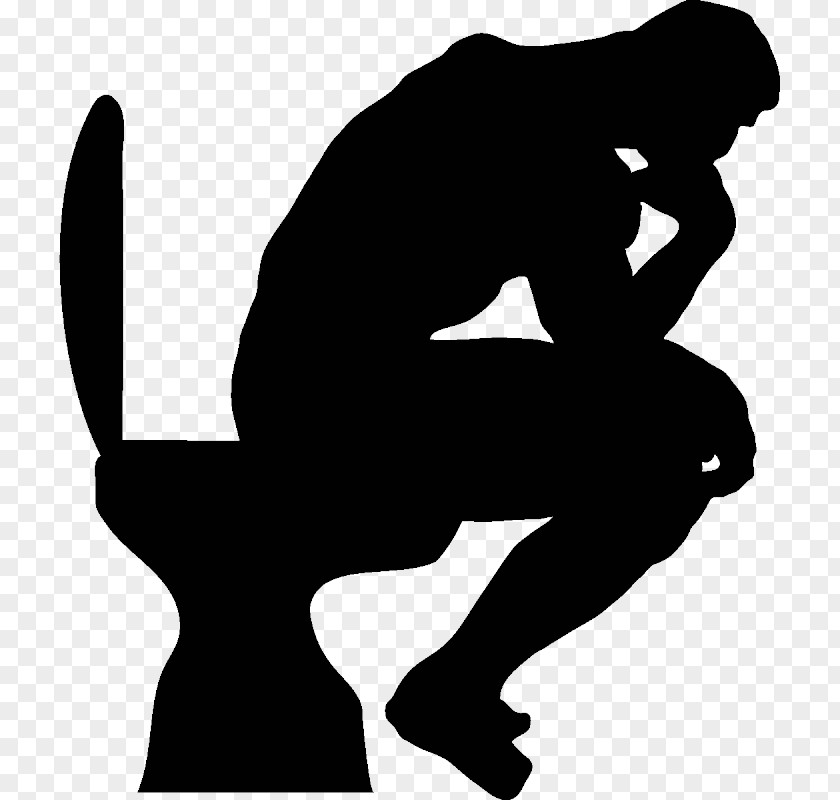 Toilet LE PENSEUR : THE THINKER Wall Decal Sticker PNG