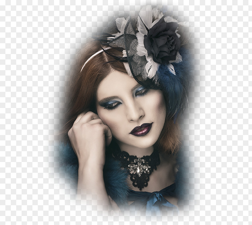 Bianca Balti Gothic Fashion Midnight Blue Beauty PNG