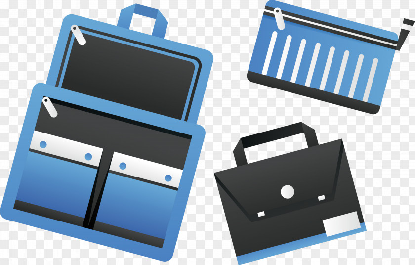 Blue Bag Folder Satchel PNG