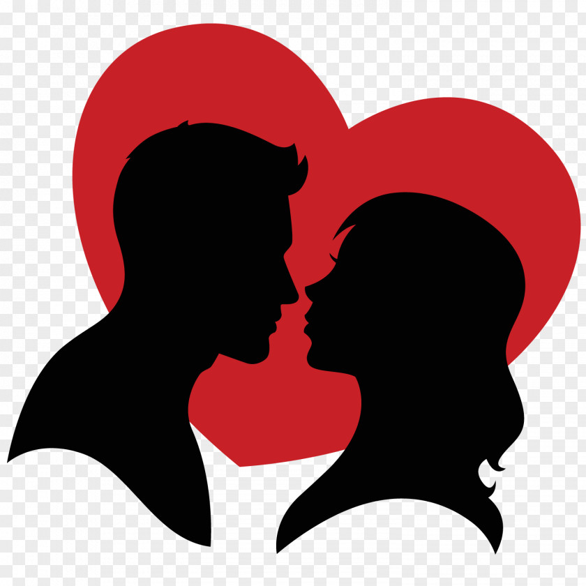 Couple Silhouette And Hearts Vector Love Heart Clip Art PNG