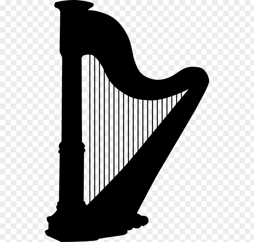 Harp Musical Instruments Silhouette Clip Art PNG
