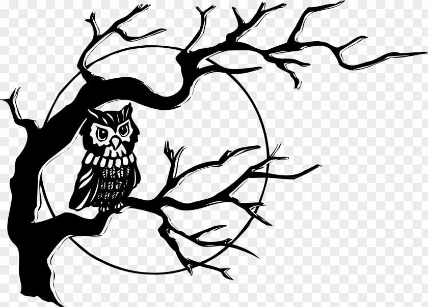 Owl Black-and-white Clip Art PNG