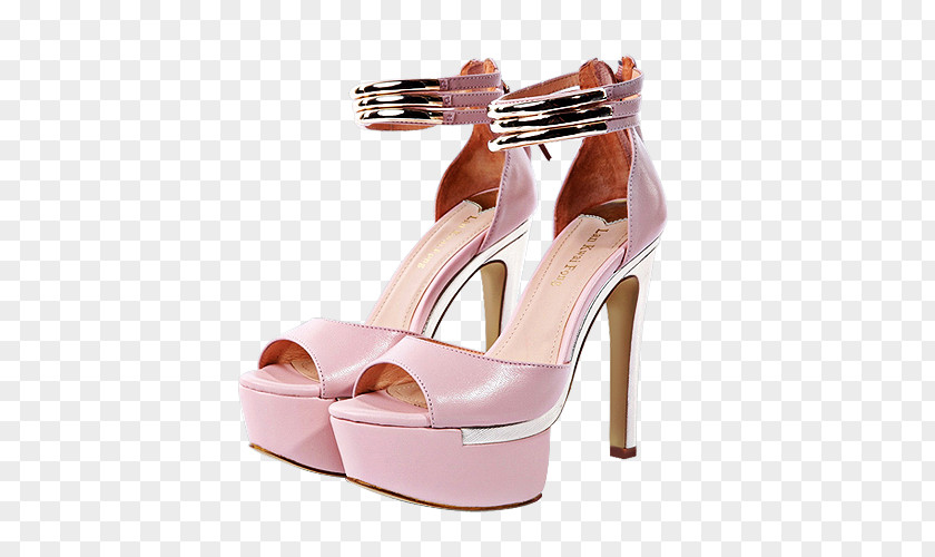 Pair Of Pink High-heeled Sandals Footwear Shoe Sandal PNG