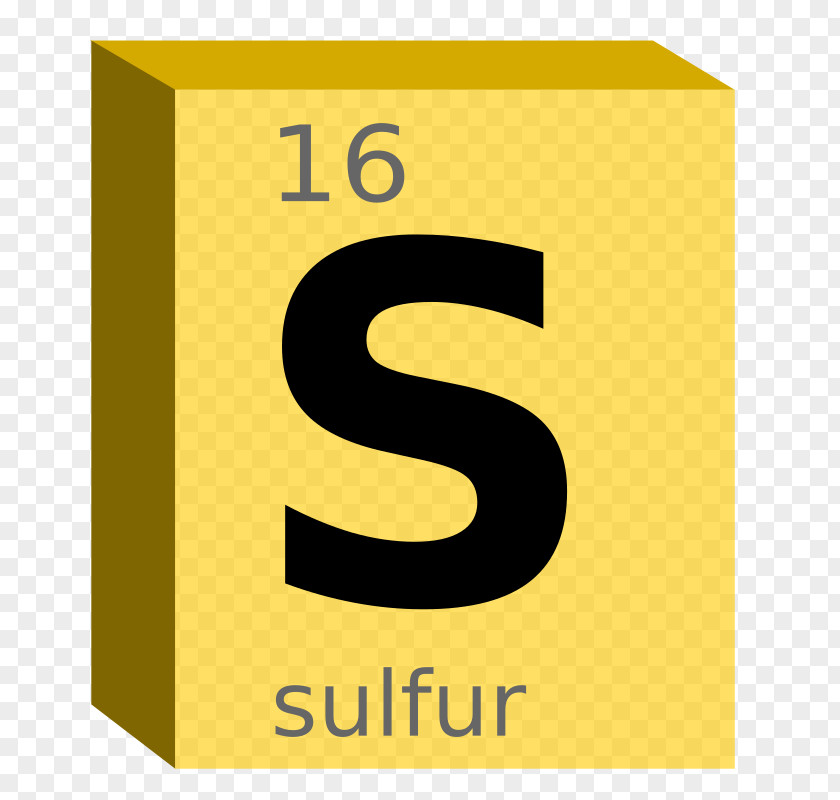 Symbol Periodic Table Sulfur Chemical Element Block PNG