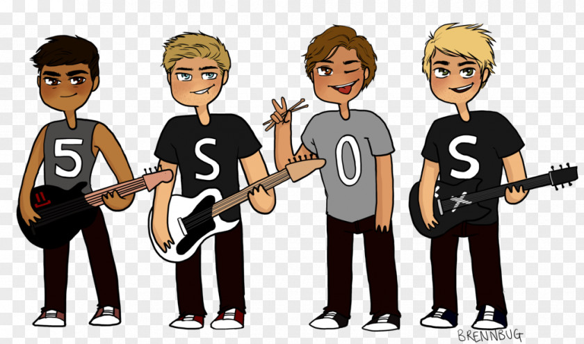 5 Seconds Of Summer Drawing Fan Art Cartoon PNG