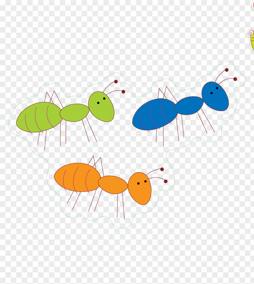Color Cartoon Insects Ants Ant Insect U6606u866b: U8682u8681 PNG