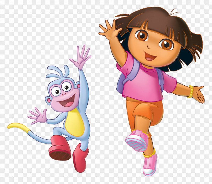 Dora Buji The Explorer Swiper Cartoon Wallpaper PNG