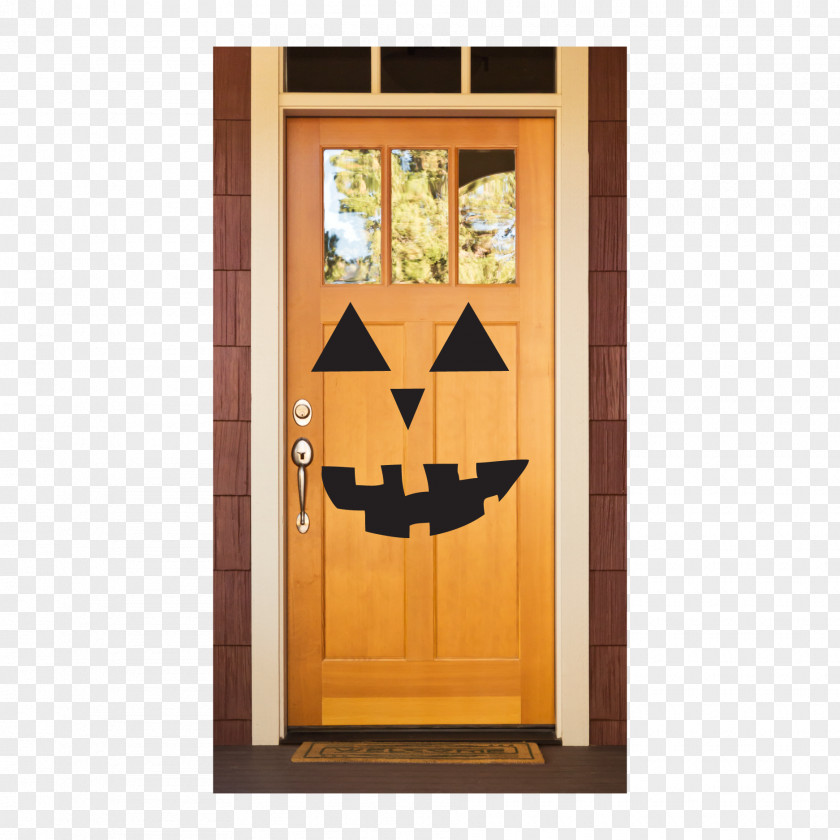 Halloween High-grade Door Window Jack-o'-lantern Wood Lowe's PNG