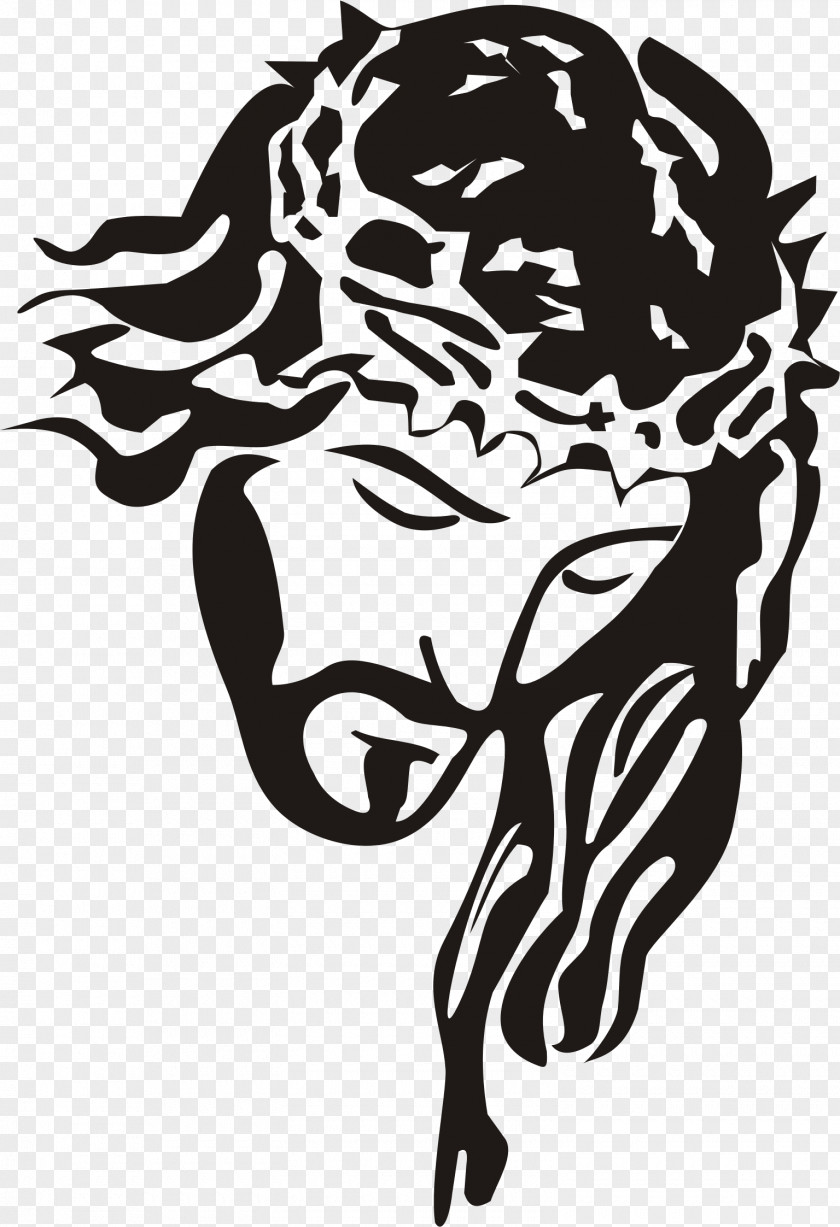 Jesus Christ Stencil Clip Art PNG