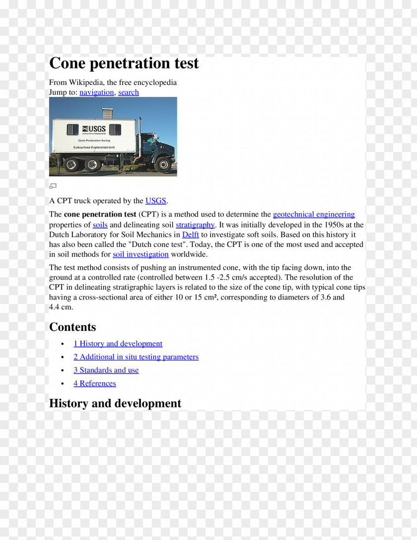 Line Web Page Cone Penetration Test Multimedia PNG