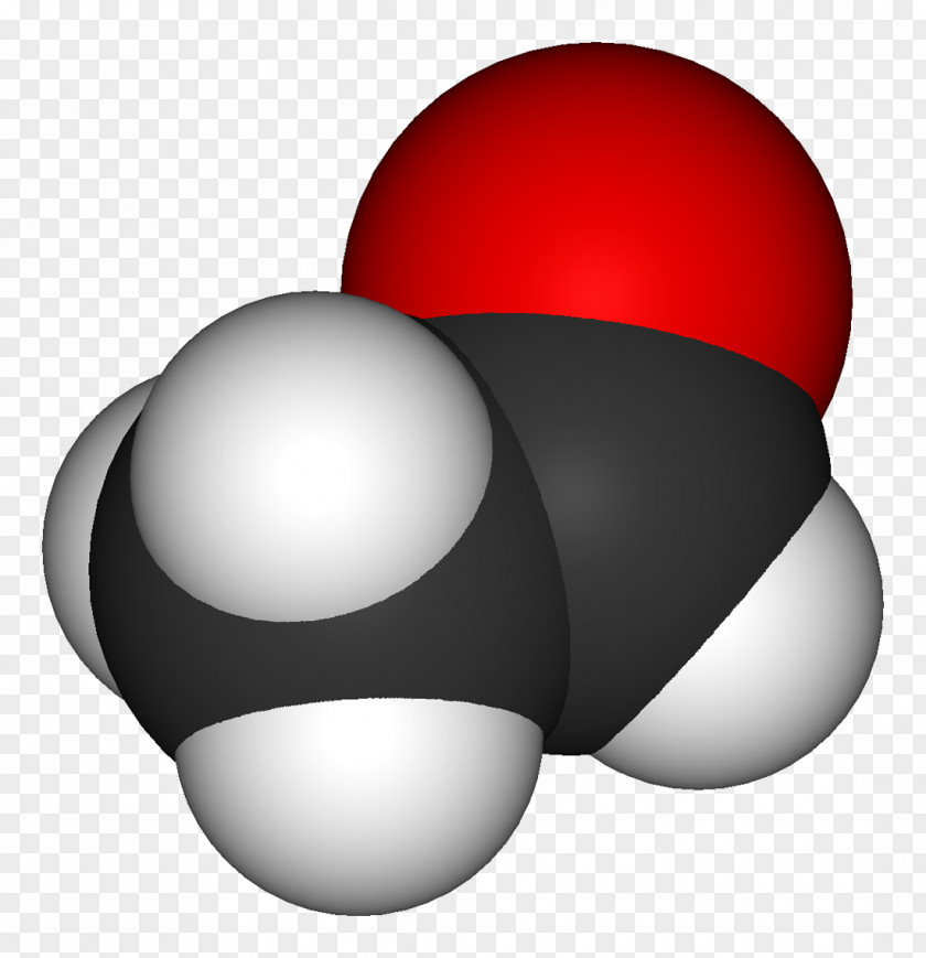 3d Acetaldehyde Molecule Interstellar Medium Ketone PNG