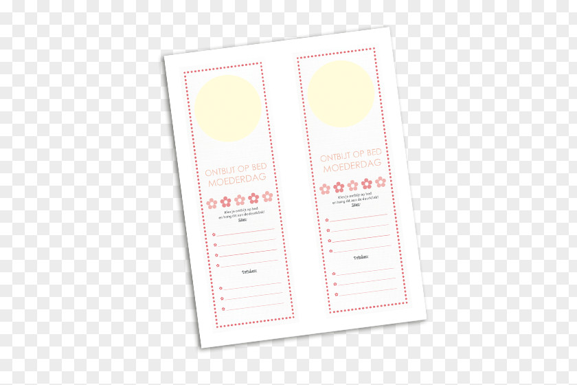 Door Hanger Paper Product Design PNG