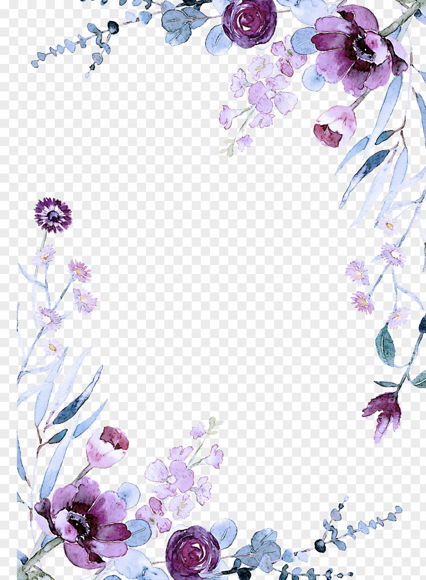 Floral Design Flower Picture Frame PNG