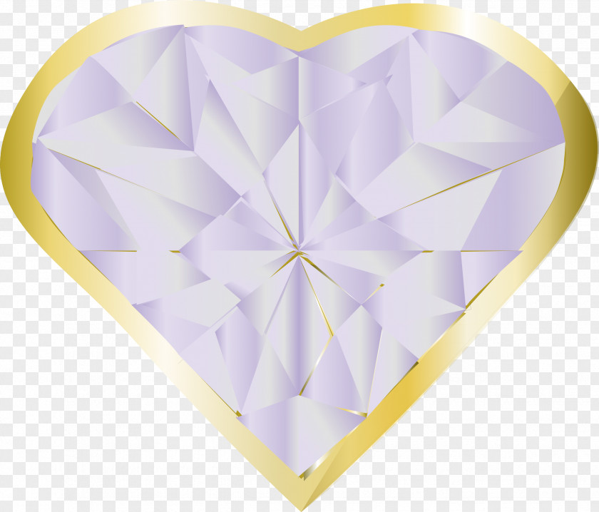 Gold Heart Lilac Lavender Yellow Purple Violet PNG