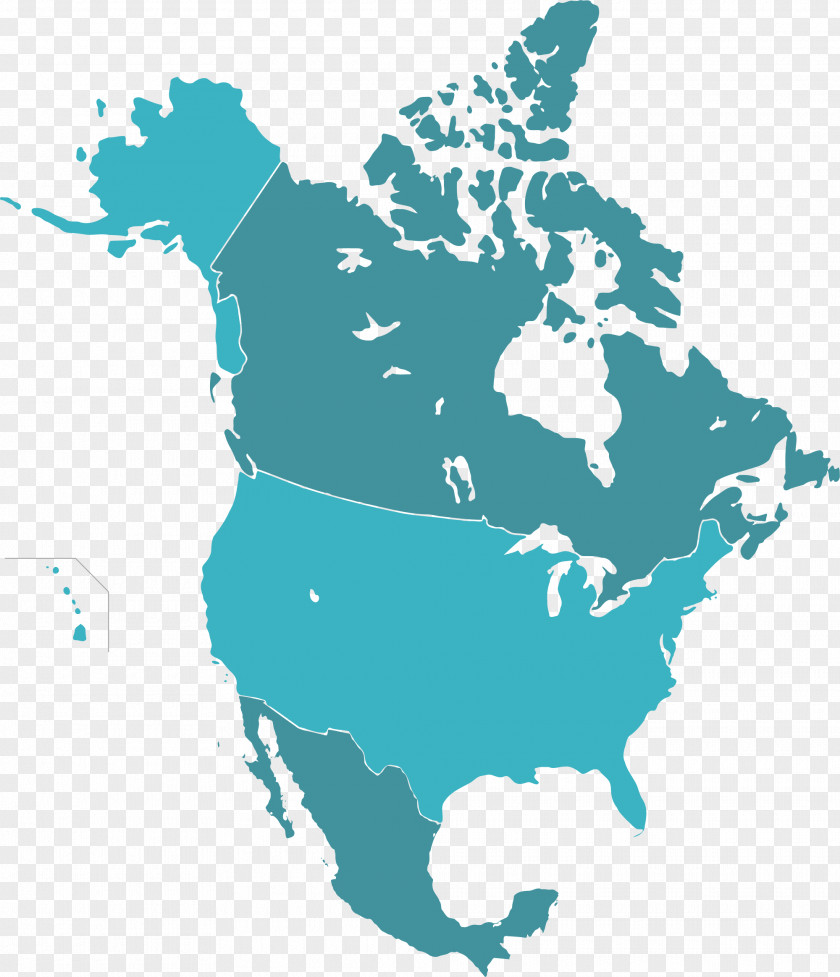 Canada Mexico North Map PNG