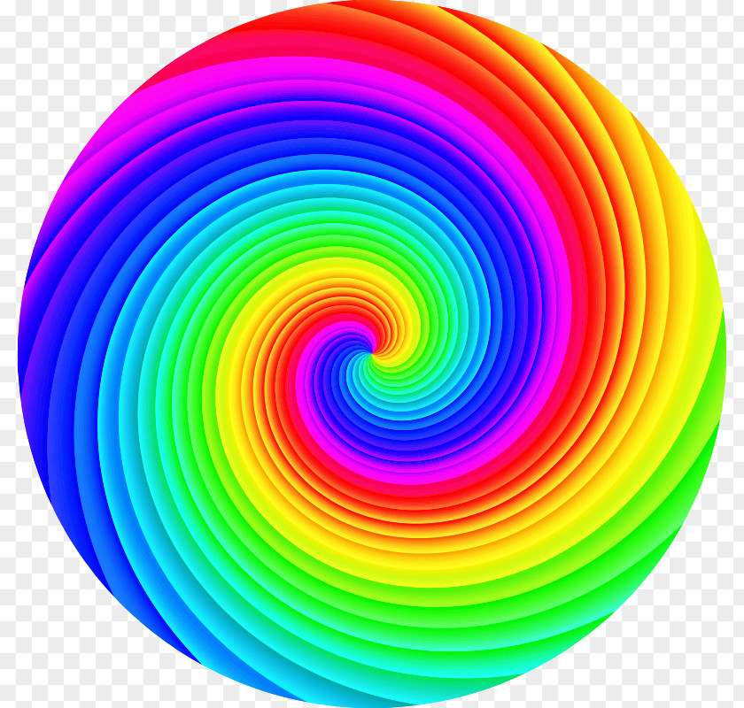 Circle Spiral Image Vector Graphics Rainbow PNG
