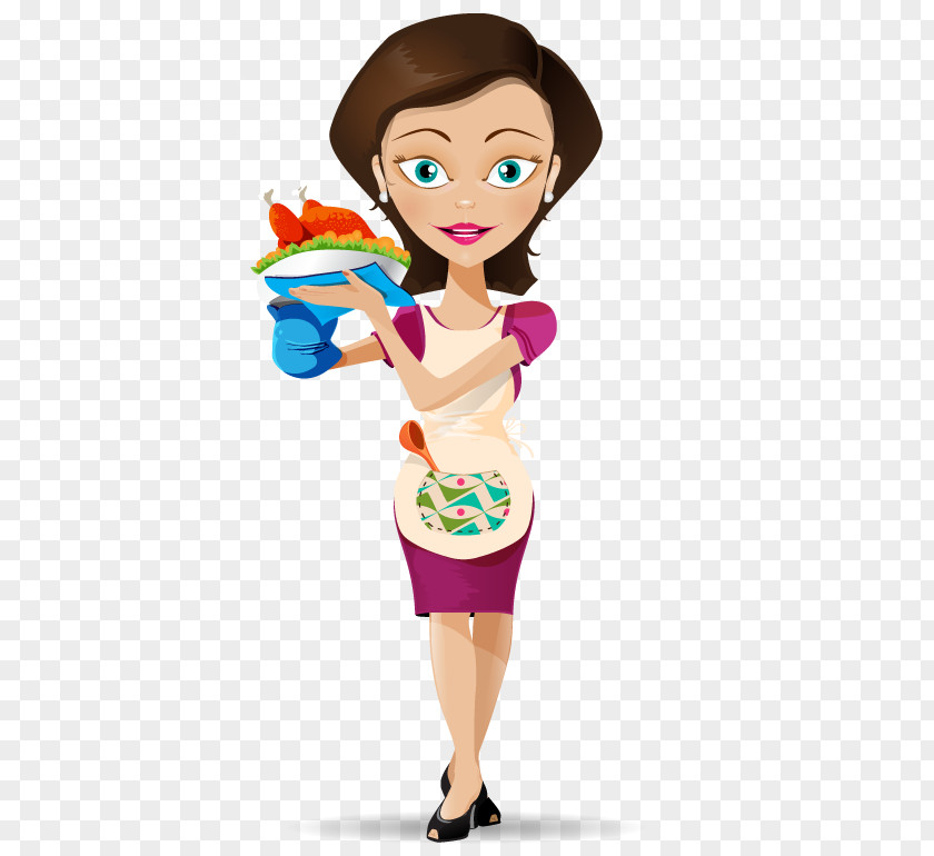 Women Carrying Food Housewife Woman Illustration PNG
