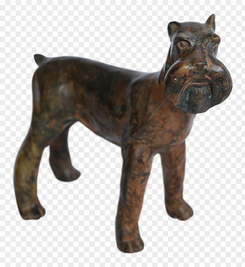 Ancient Bronze Sculpture Dog Breed Figurine PNG