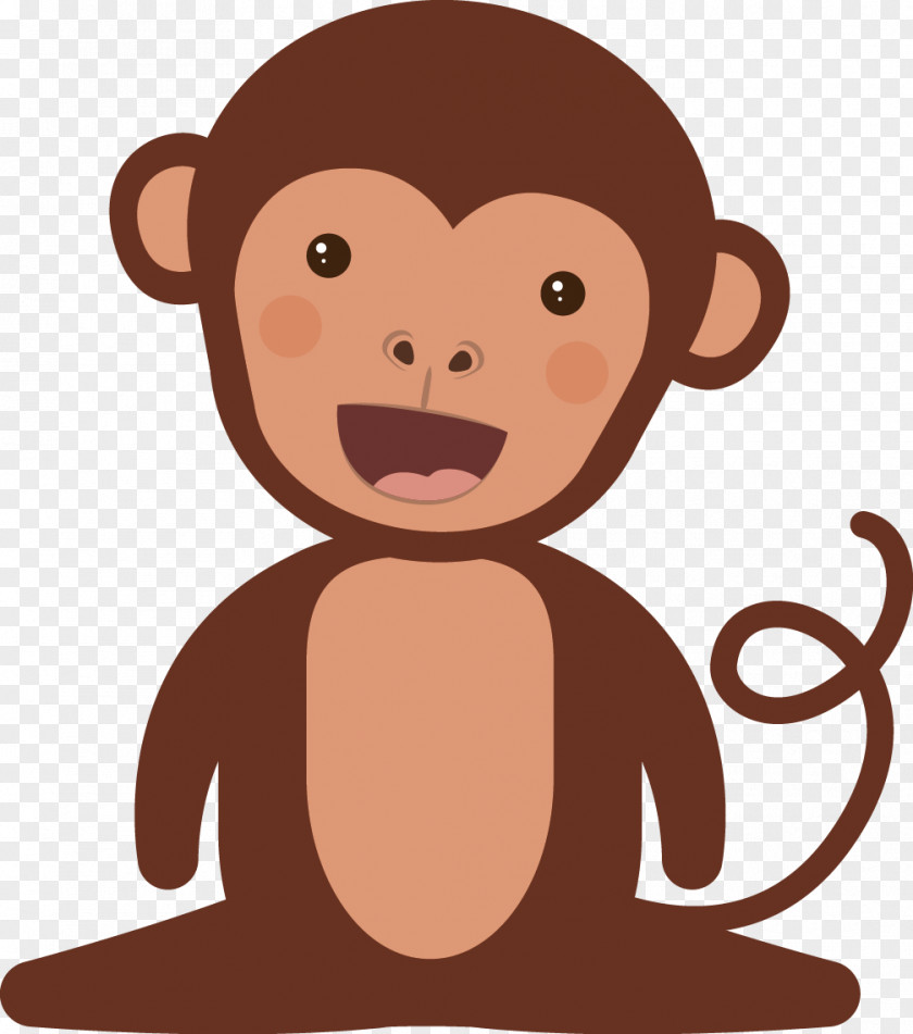 Vector Monkey Primate Common Chimpanzee Euclidean Illustration PNG