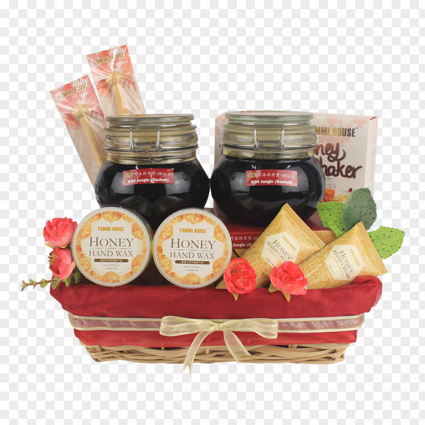 Bees Gather Honey Food Gift Baskets Hamper Flavor Preservation PNG