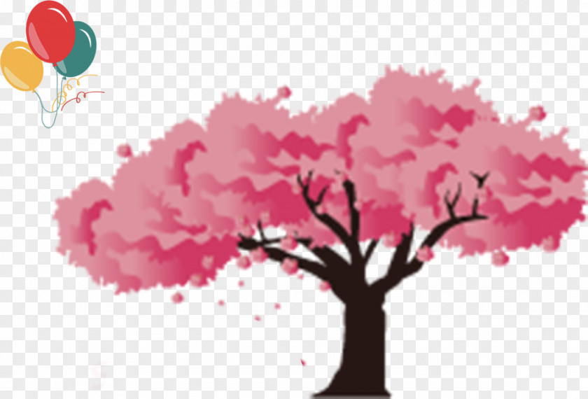 Hand-painted Cherry Tree Japan Blossom Google Images PNG