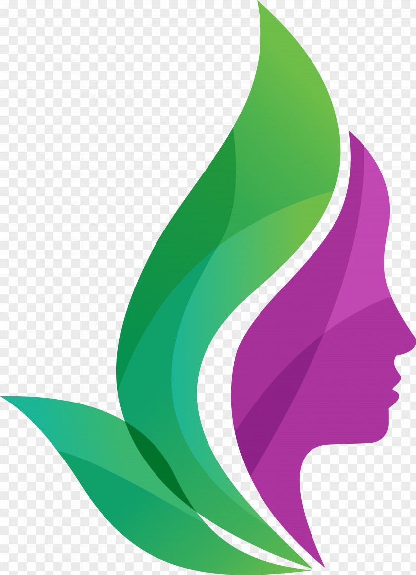 Logo Design Green Purple Health PNG