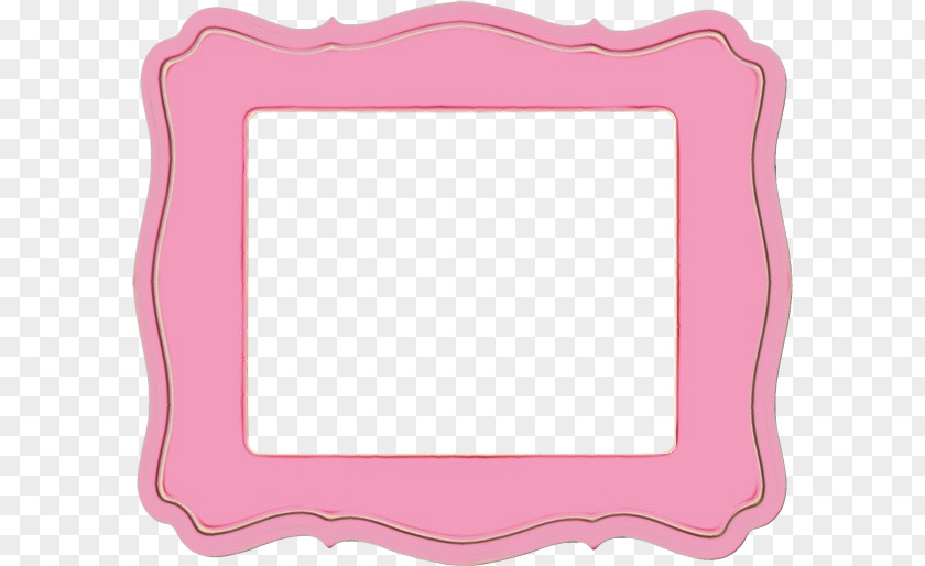 Magenta Picture Frame Background Watercolor PNG