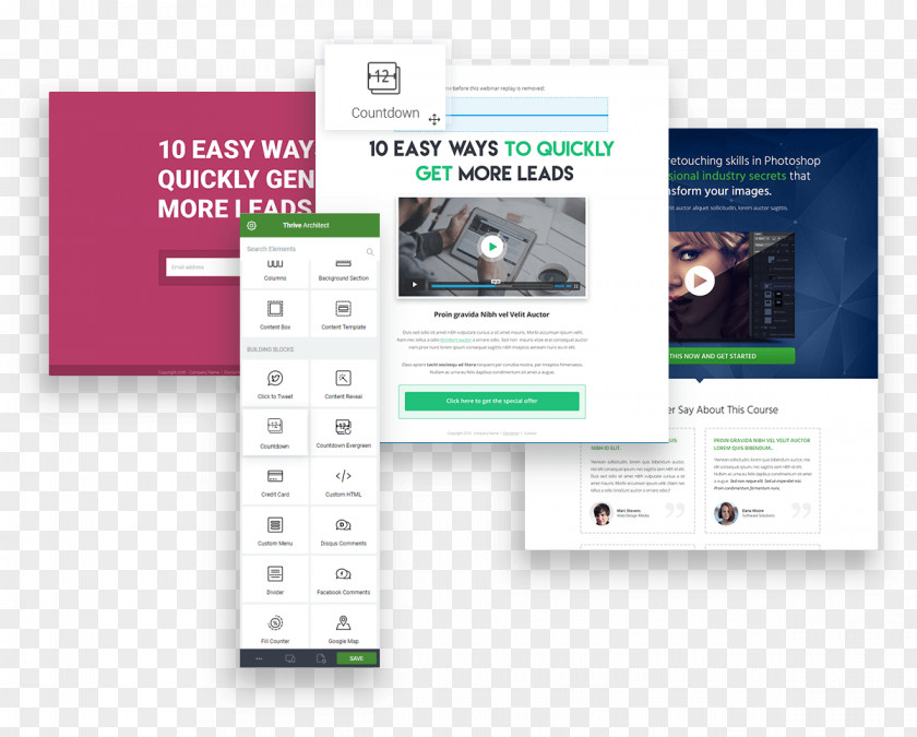 WordPress Landing Page Web Computer Software Theme PNG