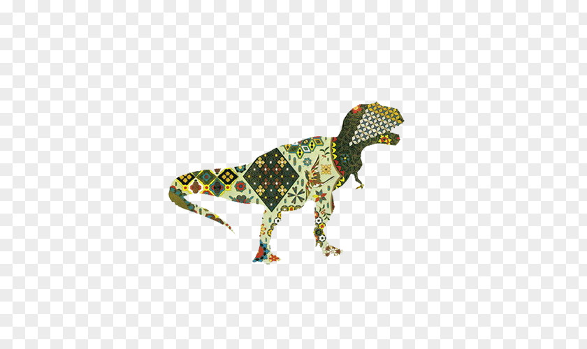 Green Dinosaurs Tyrannosaurus Collage Dinosaur Illustrator Illustration PNG
