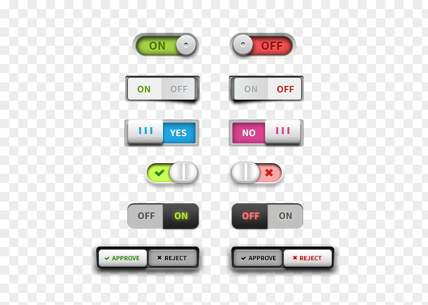 Push Button User Interface Network Switch Icon PNG