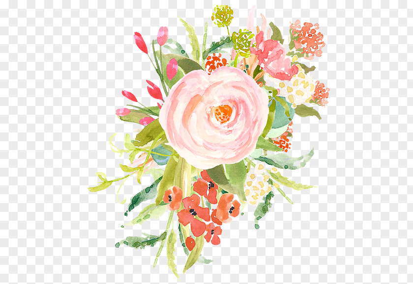 Creative Watercolor Flowers Shabby Chic Desktop Wallpaper Floral Design PNG