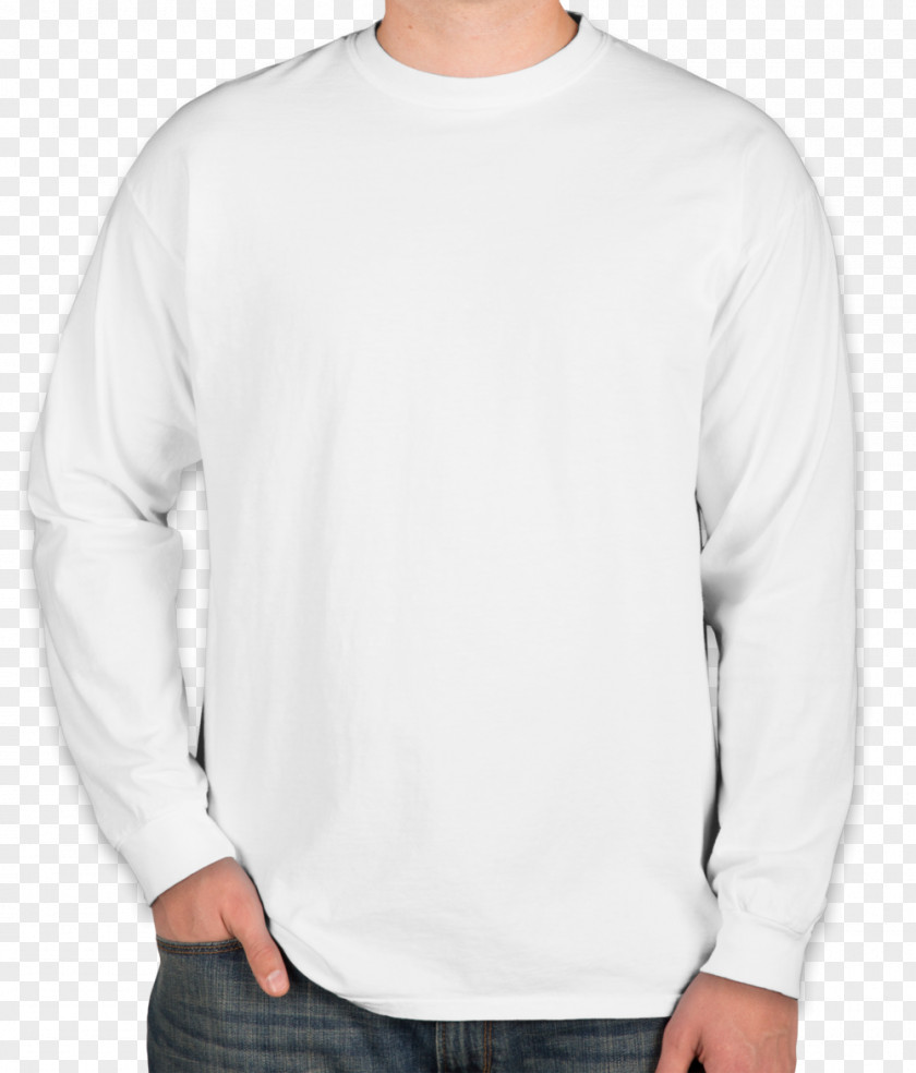 White Shirt Long-sleeved T-shirt Gildan Activewear PNG