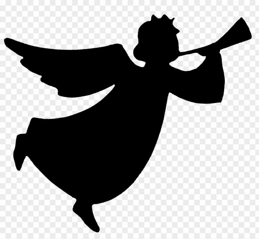 Angels Silhouette Trumpet Angel Clip Art PNG