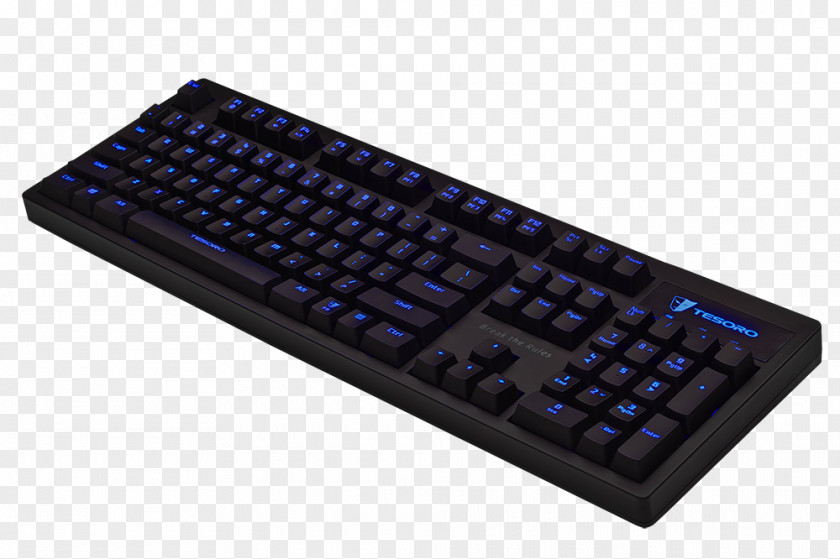 Gaming Keyboard Computer Mouse Tesoro Excalibur G7NL Blue Mechanical Switch Spectrum Backlight PNG