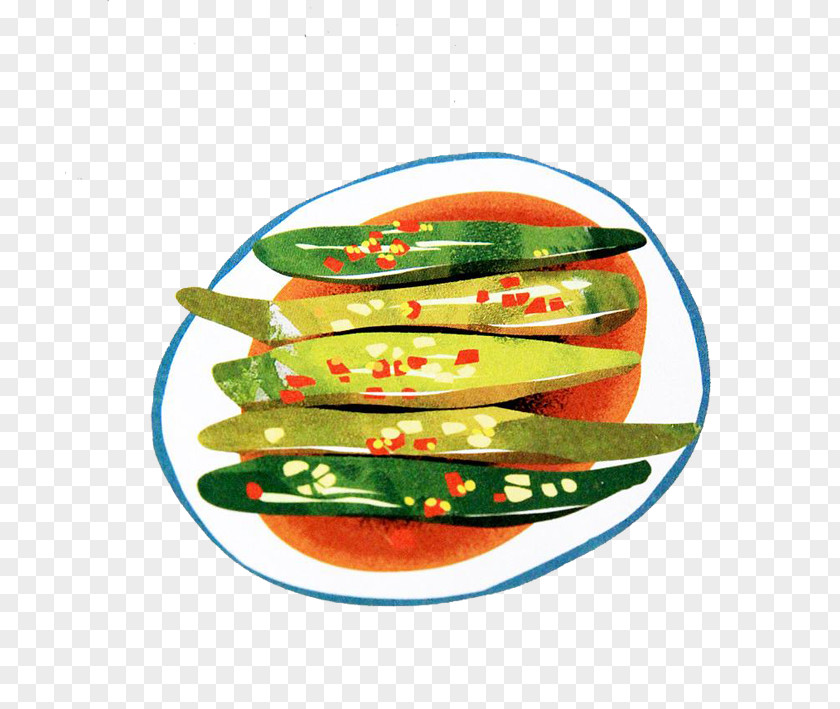 Pickled Cucumber Dish Spicy Zakuski Food PNG