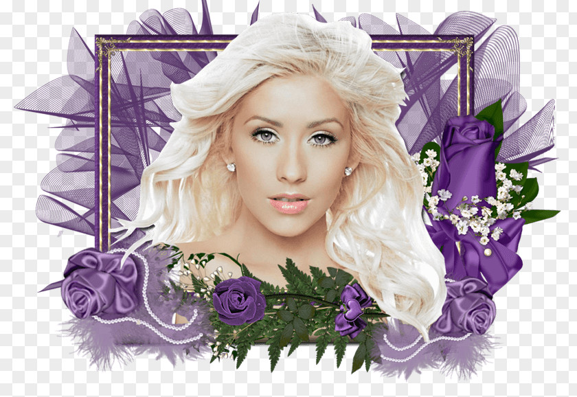 Christina Aguilera Blond Floral Design Hair Coloring Flower Bouquet PNG