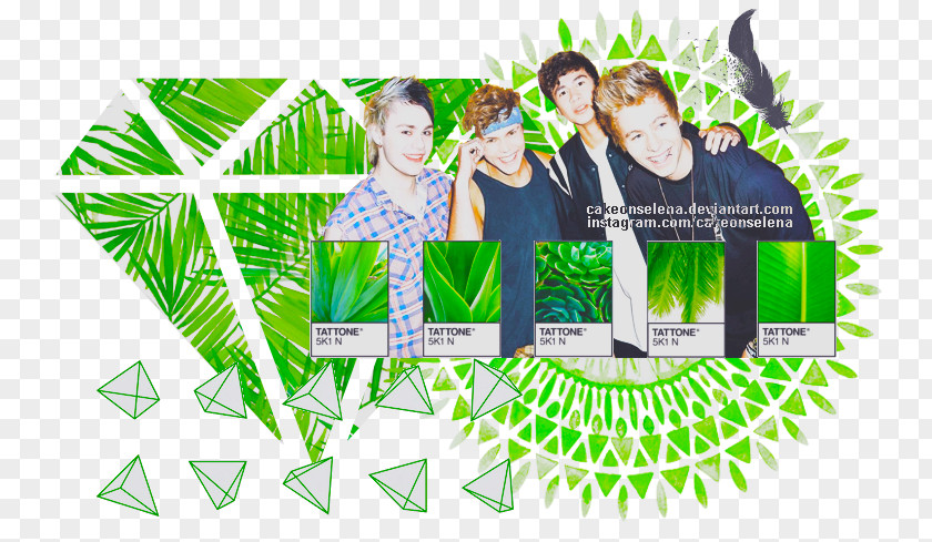 5 Seconds Of Summer Drawing Green Desktop Wallpaper Watercolor Painting PNG