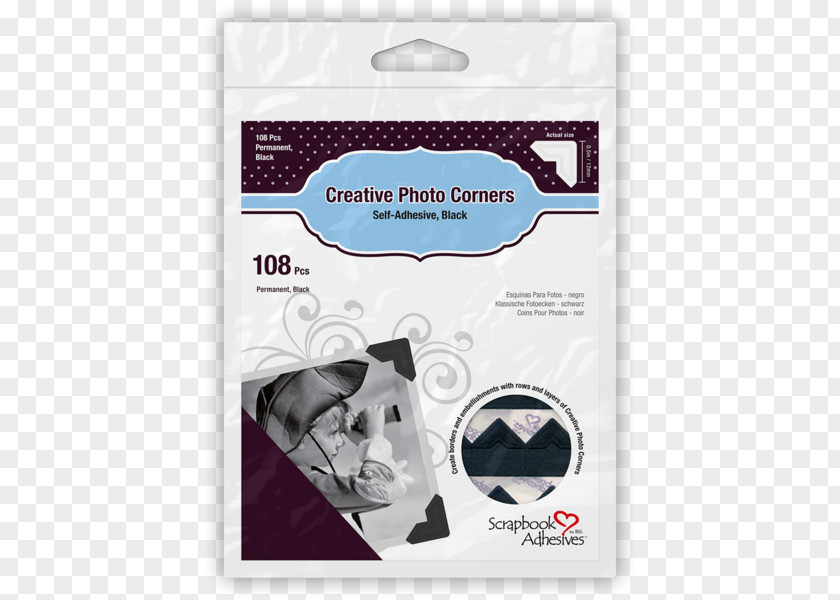 Creative Corner Paper Adhesive Tape Wedding Invitation Photo Corners PNG