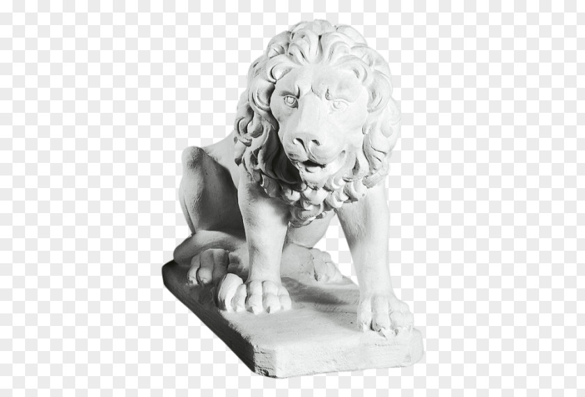 Lion Statue Classical Sculpture Marble PNG