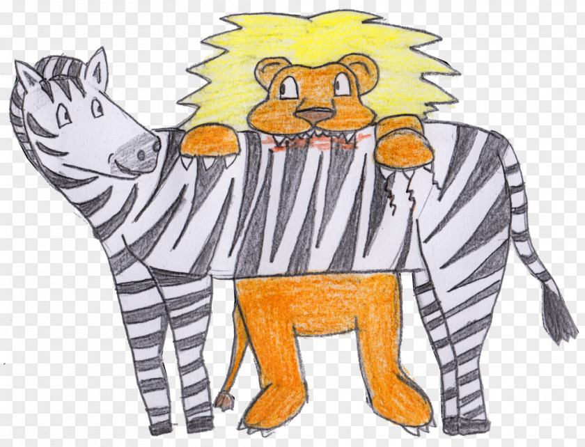 Lion Tiger Zebra Animal Mammal PNG