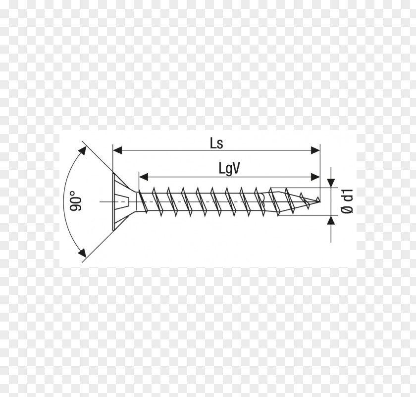 Screw Thread Particle Board Spax Pozidriv Steel PNG