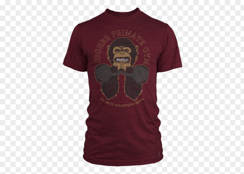 T-shirt Sleeve Maroon PNG