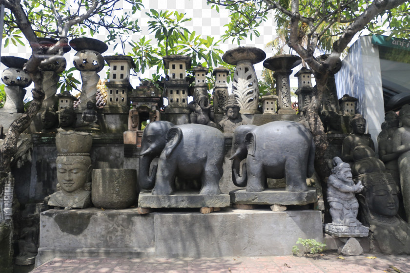 Bali Elephant Cave Sculpture Goa Gajah Kintamani, PNG